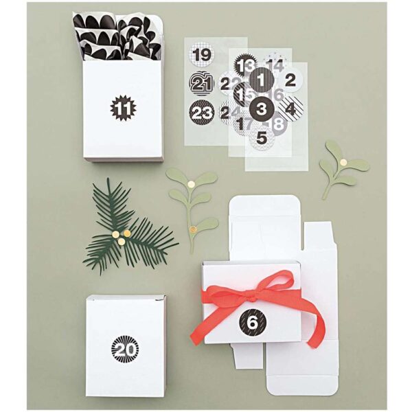 Rico Design - Boites calendrier avent coloris blanc