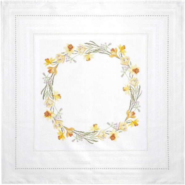 Rico Design - Kit point de croix Nappe Couronne de Printemps (100248)