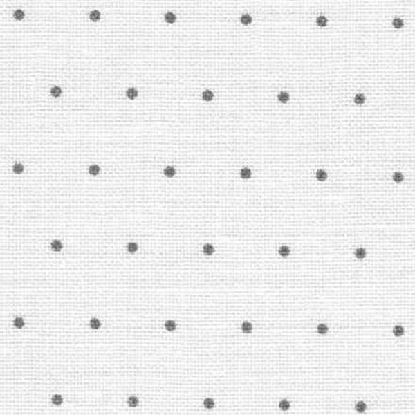 Zweigart- Lin à broder 14 fils Edinburgh Réf 1329 Mini pois Gris