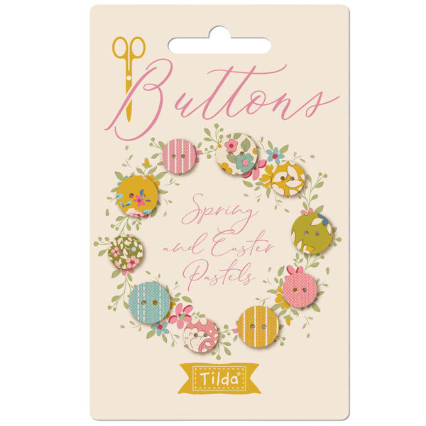 Tilda - Carte de boutons Creating Memories Spring 10 et 12mm