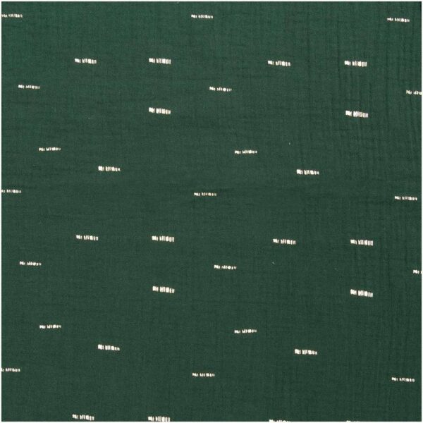 Rico Design - Coupon Double Gaze de coton Vert /or