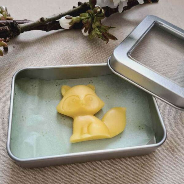 LCF - Boite métal , Petit renard Cire d'abeille