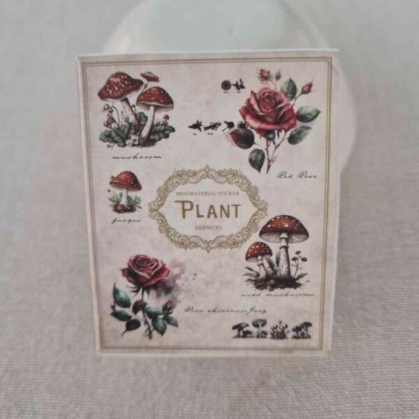 AX - Petite boite 100 stickers autocollants Plantes