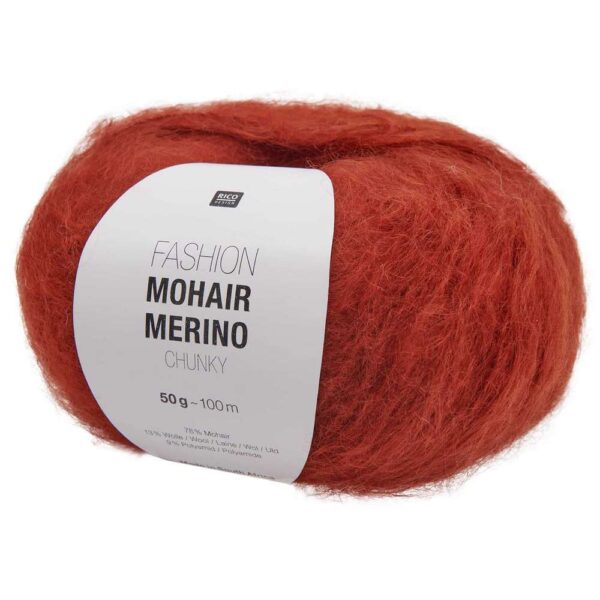 Rico design - Fashion Mohair Merino chunky coloris Rouille 016