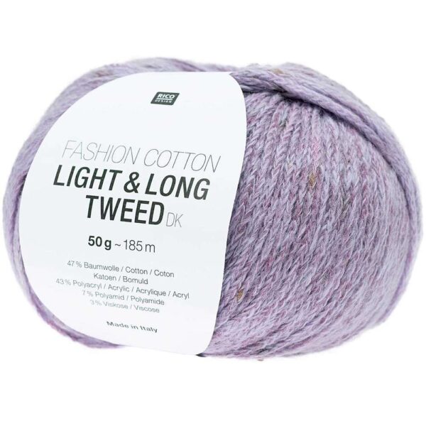 Rico Design - Fashion Cotton Light & Long tweed dk coloris Lilas 014
