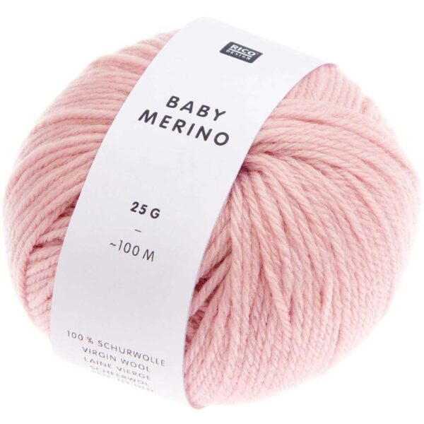 Rico Design - Pelote de laine Baby Merino couleur Rose 007
