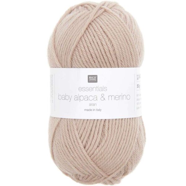 Rico Design - Essentials baby alpaca & Merino aran coloris 002 Beige