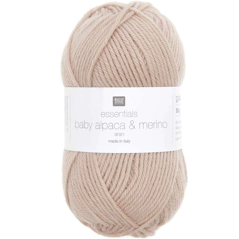 383343.002_2_ml Rico Design - Essentials baby alpaca & Merino aran coloris 002 Beige – Image 1