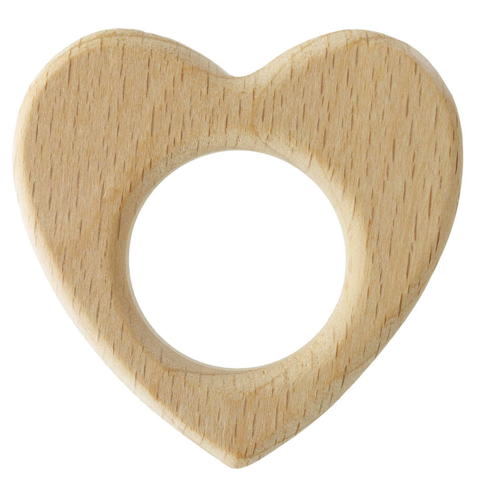408_48000_70_C_ml COM - Anneau de dentition en bois de hêtre , coeur – Image 1