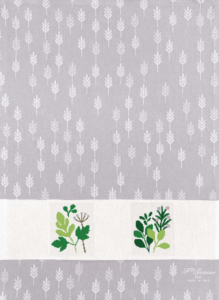 411212510_745015764324447_2335241295364949950_n_ml GRAZIANO - Torchon à Broder modèle TRECCE coloris Gris – Image 1