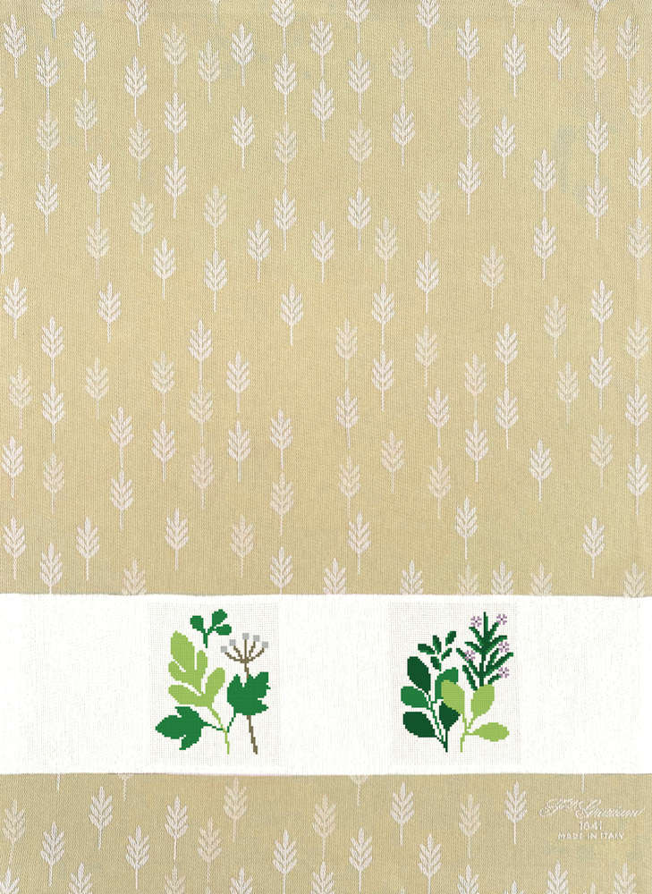 411230367_745005864325437_802778801256845246_n_ml GRAZIANO - Torchon à Broder modèle TRECCE coloris Miel – Image 1