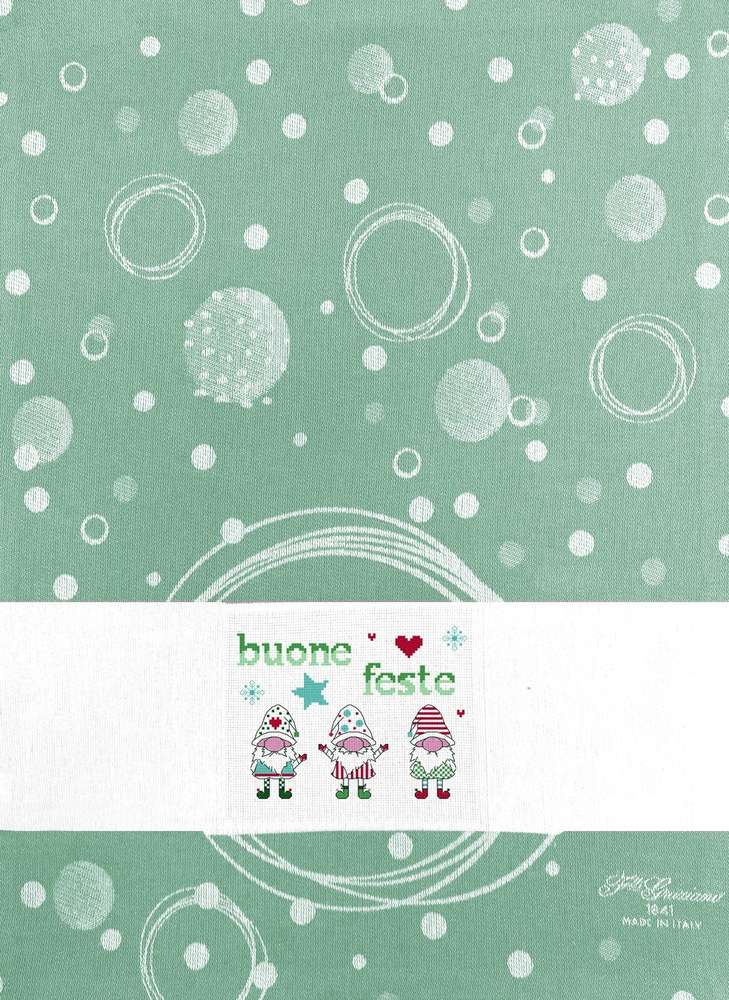 412602268_748577153968308_8837595131196582069_n_ml GRAZIANO - Torchon à Broder modèle CERCHI coloris Vert d'eau – Image 1