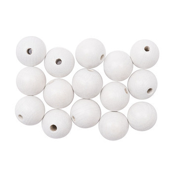 Rico Design - Boule en bois 12mm , col Blanc
