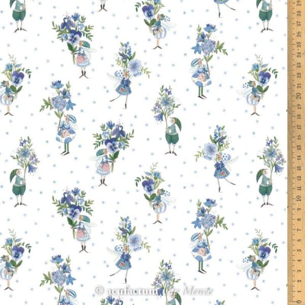 Acufactum - Cotton fabric Flower Greeting (salutations florale) Réf 3523-928