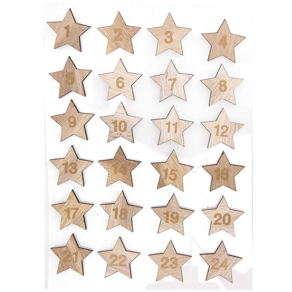 700013_1_ml Rico Design - Pastilles autocollantes calendrier de l'avent Nature/or – Image 1