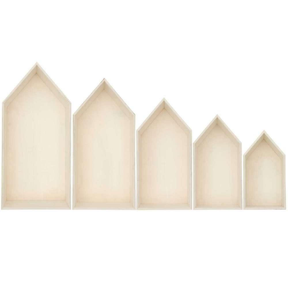 700585_3_ml Rico Design - Ensemble de 5 maisons décoratives en bois, FSC 100% Réf 700585 (182) – Image 1