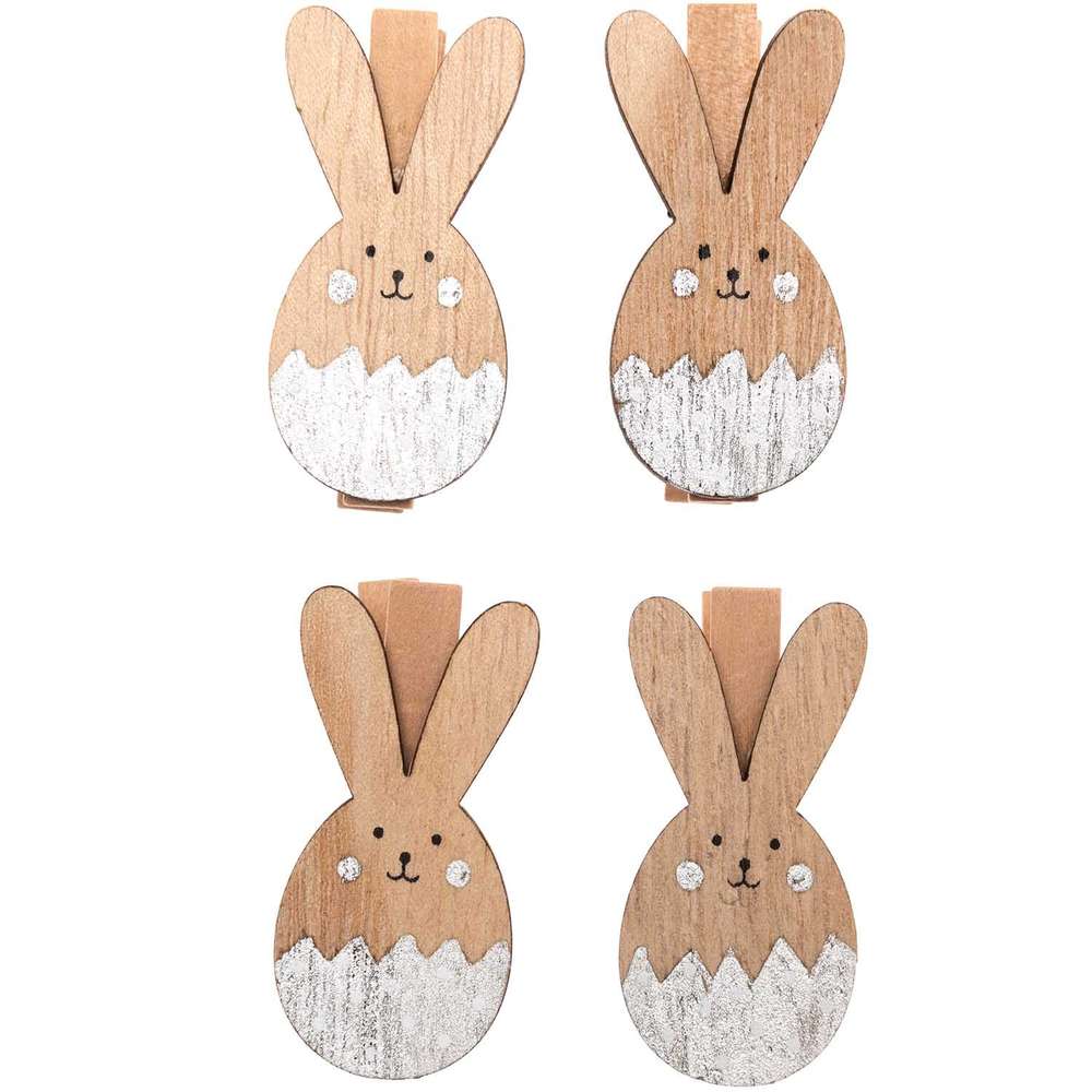 7040.25.17_1_ml RICO DESIGN - Pince déco lapin coloris Argent – Image 1