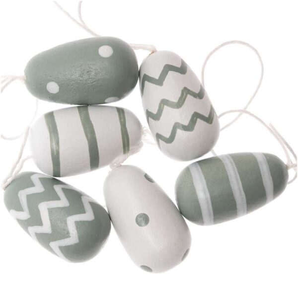 RICO DESIGN - Pendentif bois Oeuf coloris menthe