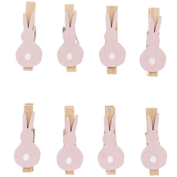 RICO DESIGN - Pince déco petit lapin coloris Rose