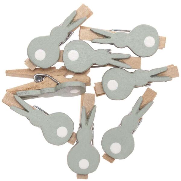 RICO DESIGN - Pince déco petit lapin coloris Menthe