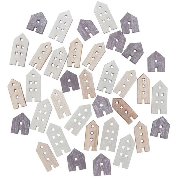 Rico Design - Déco ville portuaire, nature, bois, 36 pcsis, 36 pcs