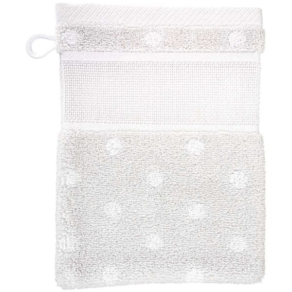 Rico Design - Gant de Toilette coloris Pois Gris 740258
