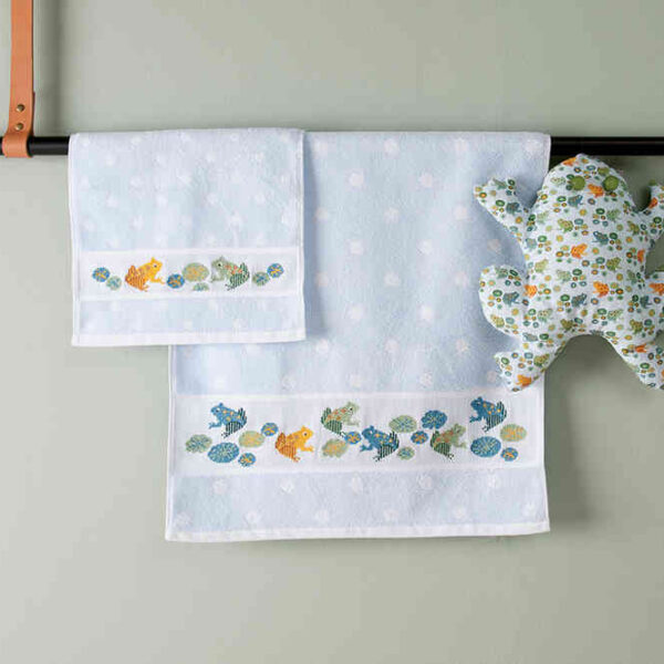 Rico Design - Serviette de Toilette Coloris Bleu à Pois (149)