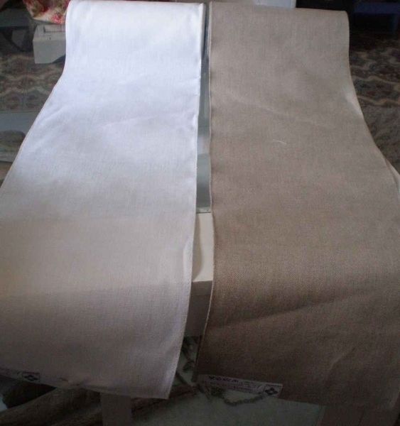 P1010005_ml Zweigart - Lot de bande à broder naturel 19,5 cm coupon de 40 cm + 35 cm + 25 cm – Image 1