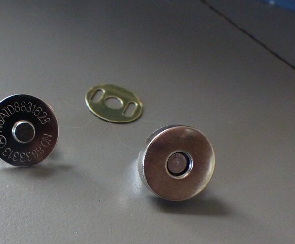 lcf - Bouton Fermoir magnétique Argent 14mm