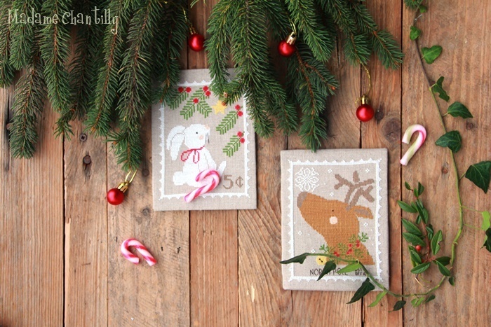 Reindeer-and-Bunnie-Nose-Up-Madame-Chantilly-Cross-Stitch-Charts1_ml Madame Chantilly - Reindeer and Bunnie Nose Up – Image 1