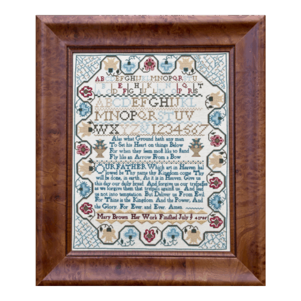 Hands Across The Sea Samplers - Mary Brown 1765