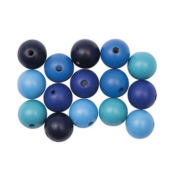 Rico Design - Boule en bois 12mm , col Aqua