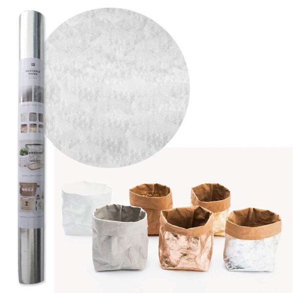 Rico Design - Washable paper Rico , rouleau coloris ARGENT