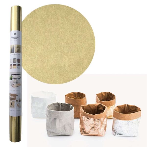 Rico Design - Washable paper Rico , rouleau coloris OR