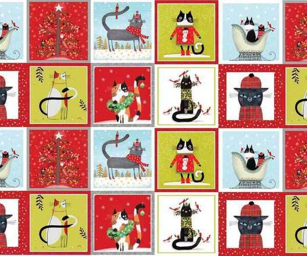 Benartex - Meowy christmas Panneau