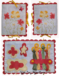 Malin Maline -Pochette à ouvrage fleurs d'été réf MM16