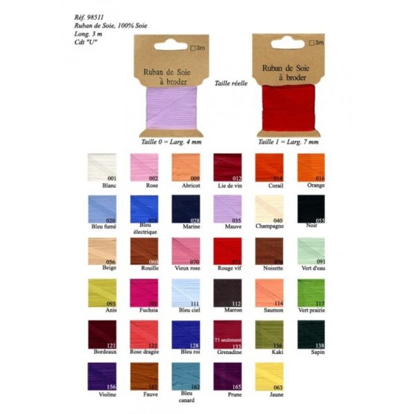 Soie Unie 4 mm - Cartonnette de 3 m coloris Violine 156