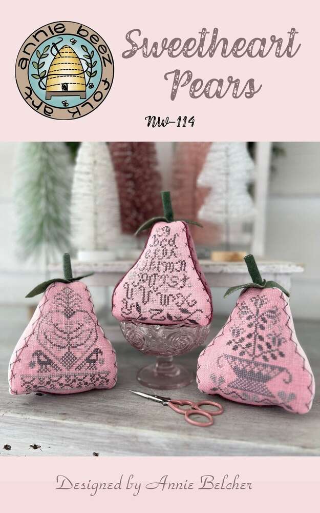 sweetheart-pears-annie-beez-_folk-art-1_ml Annie Beez Folk Art - Sweetheart pears – Image 1