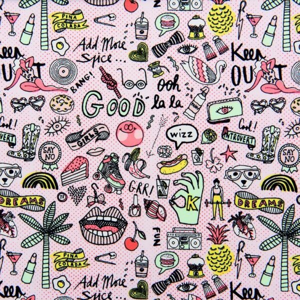Rico Design - Jersey Rose/Neon cool girl 18632