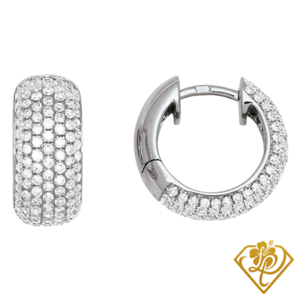 Créoles Æquilibris en or gris 18 carats