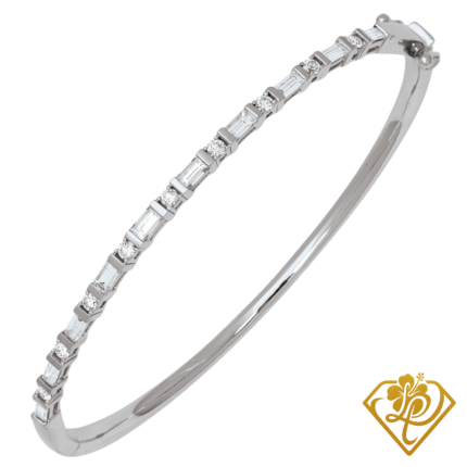 Bracelet jonc Æquilibrum en or gris 18 carats