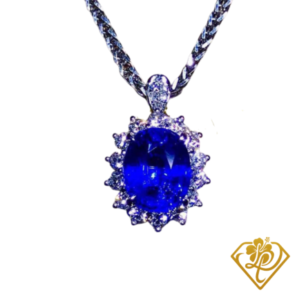 Bague de haute joaillerie Æterna Lumen saphir bleu royal du Sri Lanka