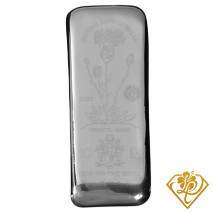 Lingot CoinBar Argent fin 999/1000, poids et pureté certifiés, valeur faciale gravée, scellé et traçable.